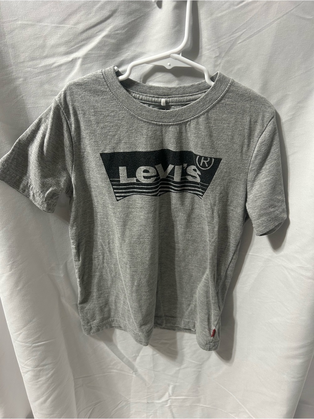 Levi's Gray Tee with Black Logo - Short Sleeve Crewneck